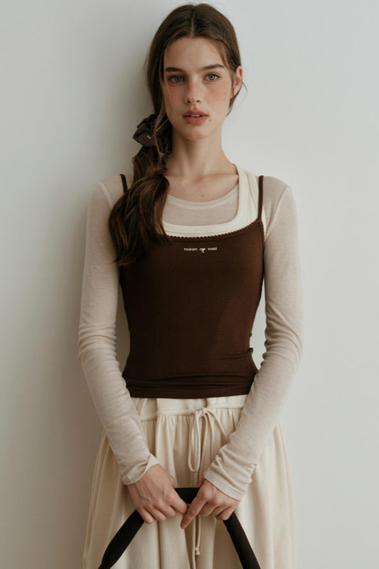 Velvet Slim Fit Bottom Camisole