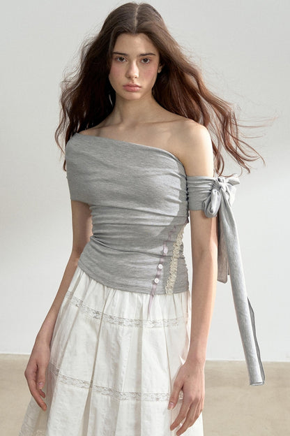 Vibes One-Shoulder T-Shirt