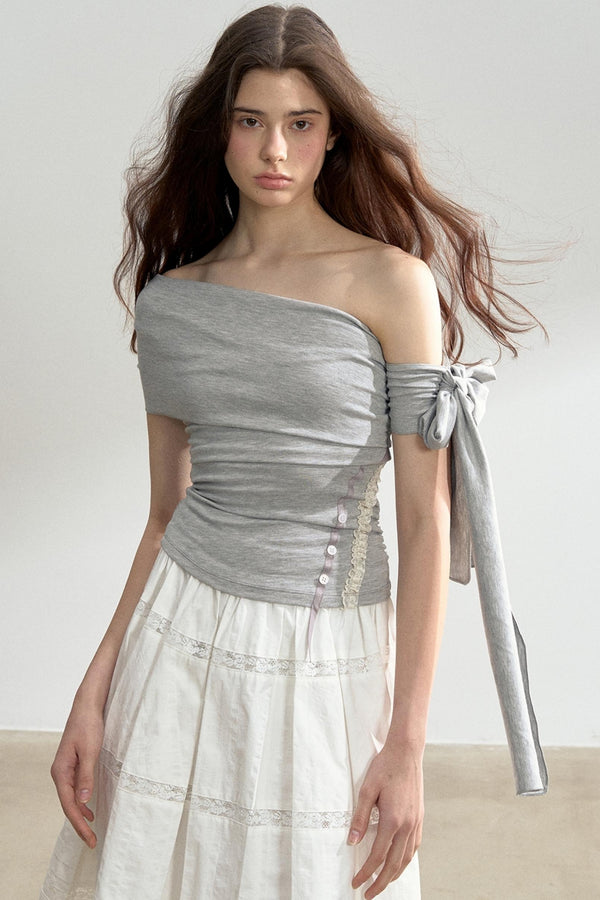 Vibes One-Shoulder T-Shirt