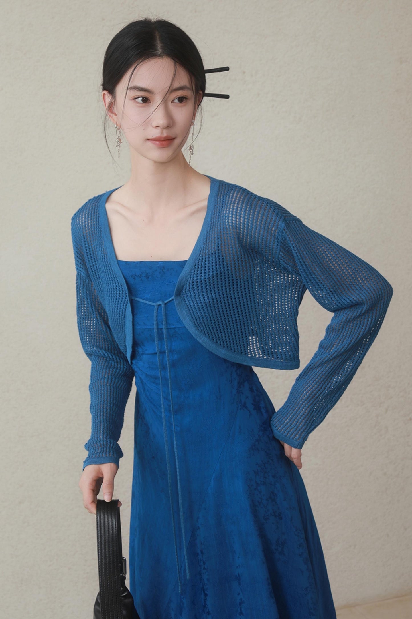 Blue Summer Knit Cardigan