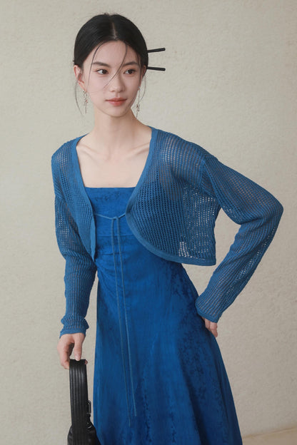 Blue Summer Knit Cardigan