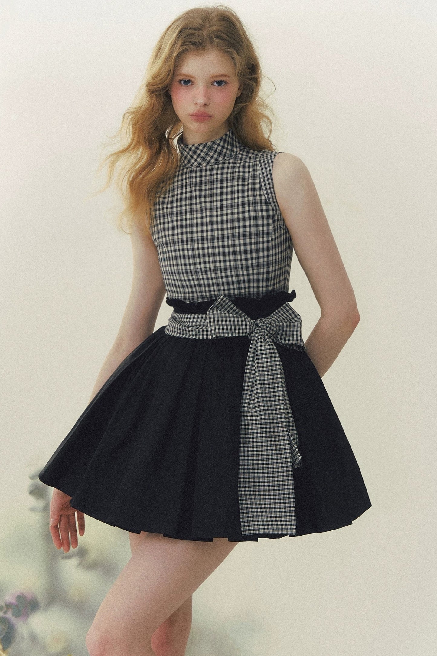 Princess Diary Plaid Puffy Dress