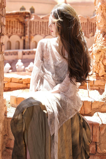 Flowing Lace Sunscreen Cover-up Top