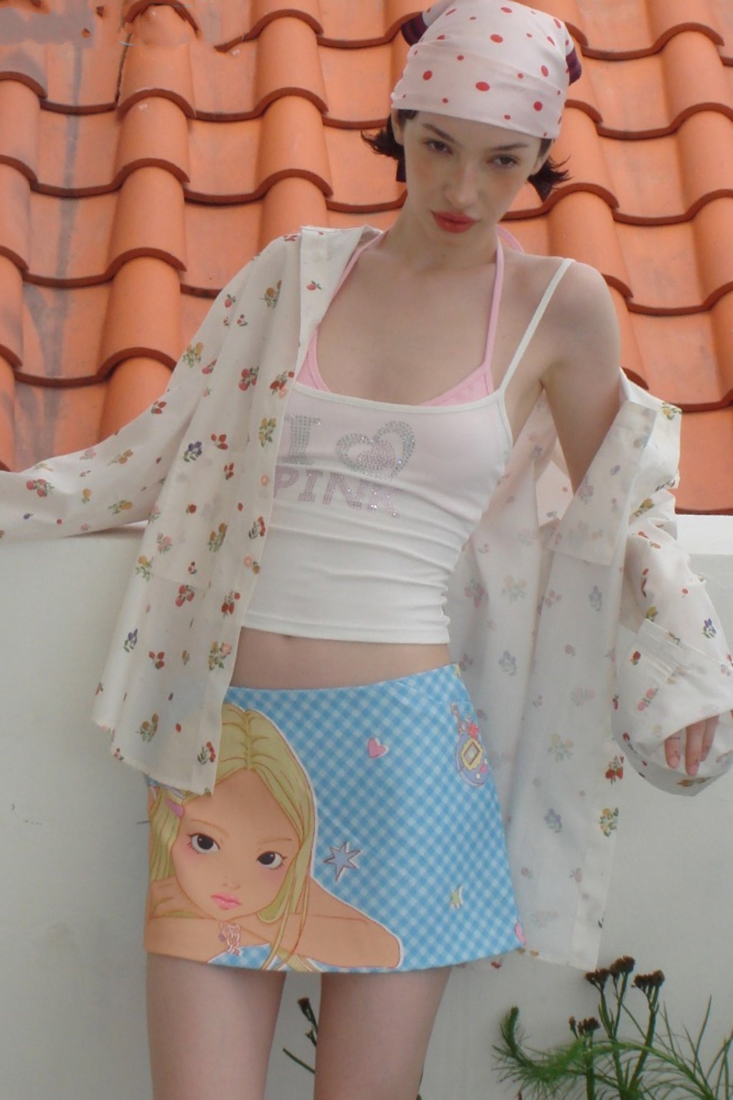 Summer Plaid Print Skirt