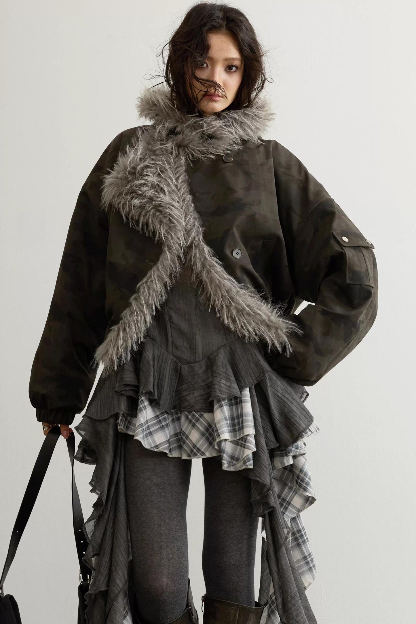 High-Waisted Aviator Jacket