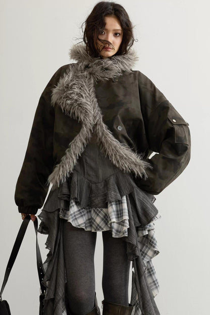 High-Waisted Aviator Jacket