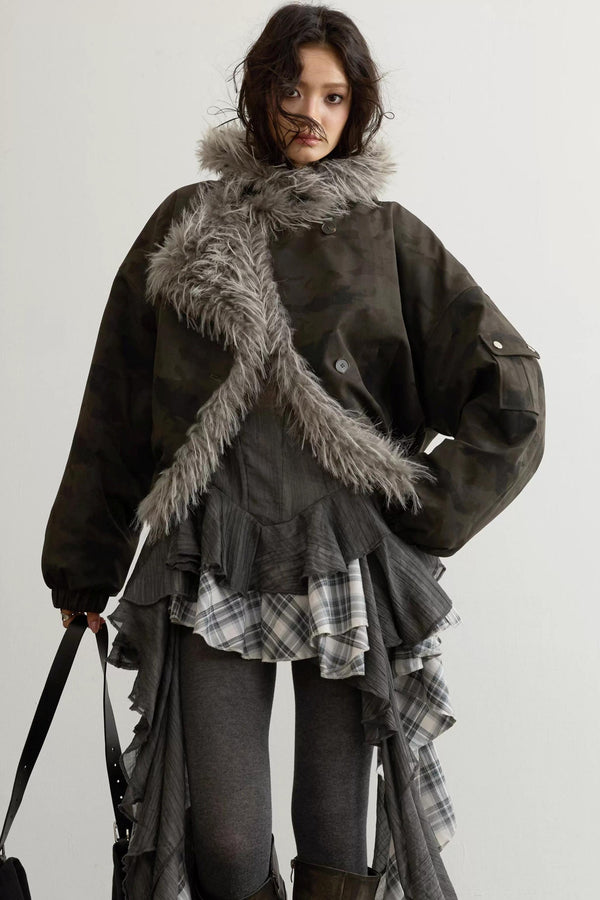 High-Waisted Aviator Jacket