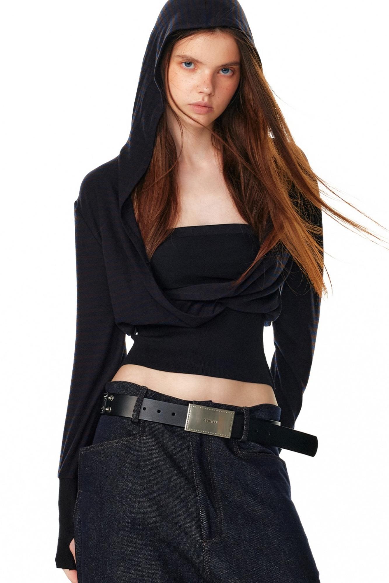 Slim Wool Striped Long Sleeve T-Shirt