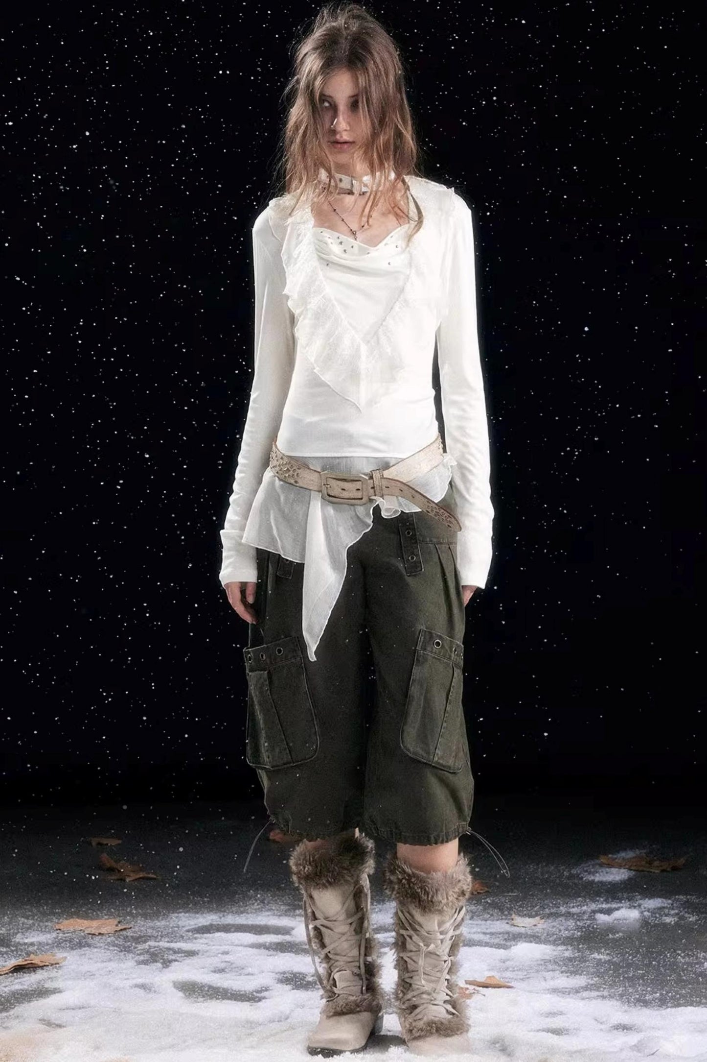 Swing Collar Tencel Shirt