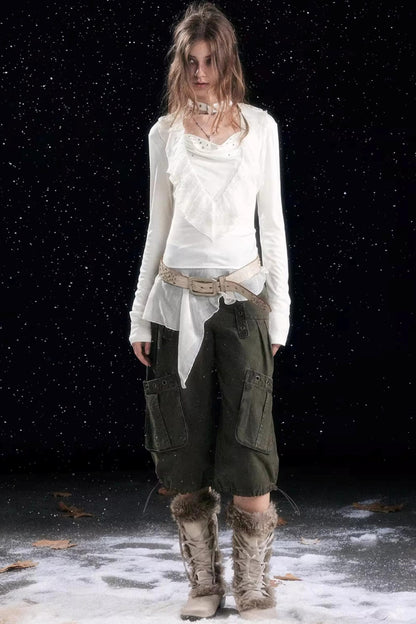 Swing Collar Tencel Shirt