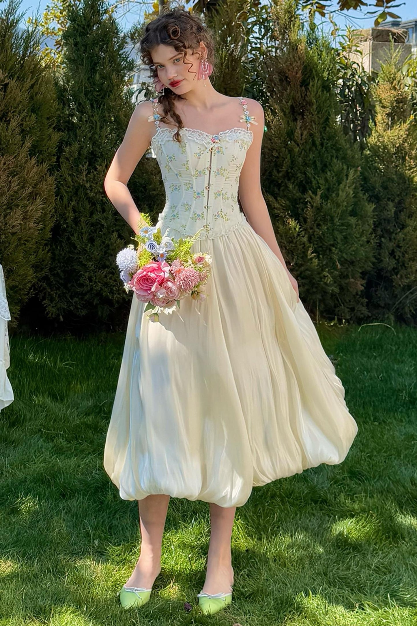 Butterfly Satin Skirt