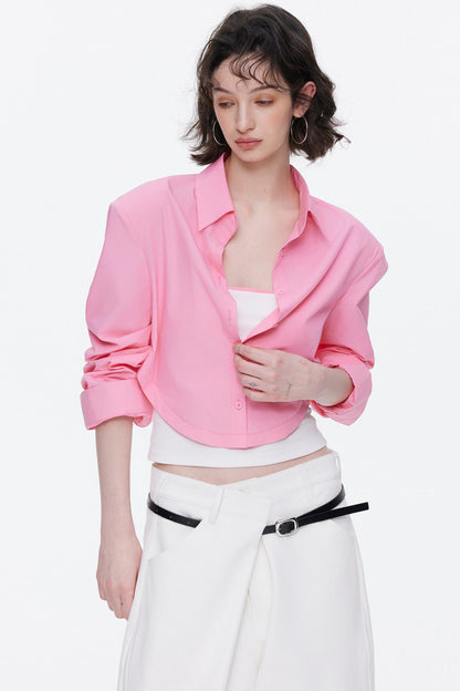 Contrasting Color Oversized Shirt