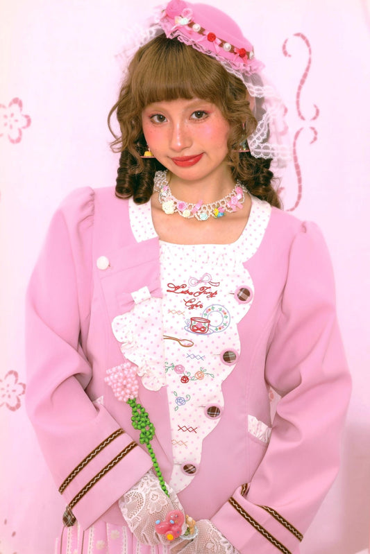 Embroidery Tea Party Blazer