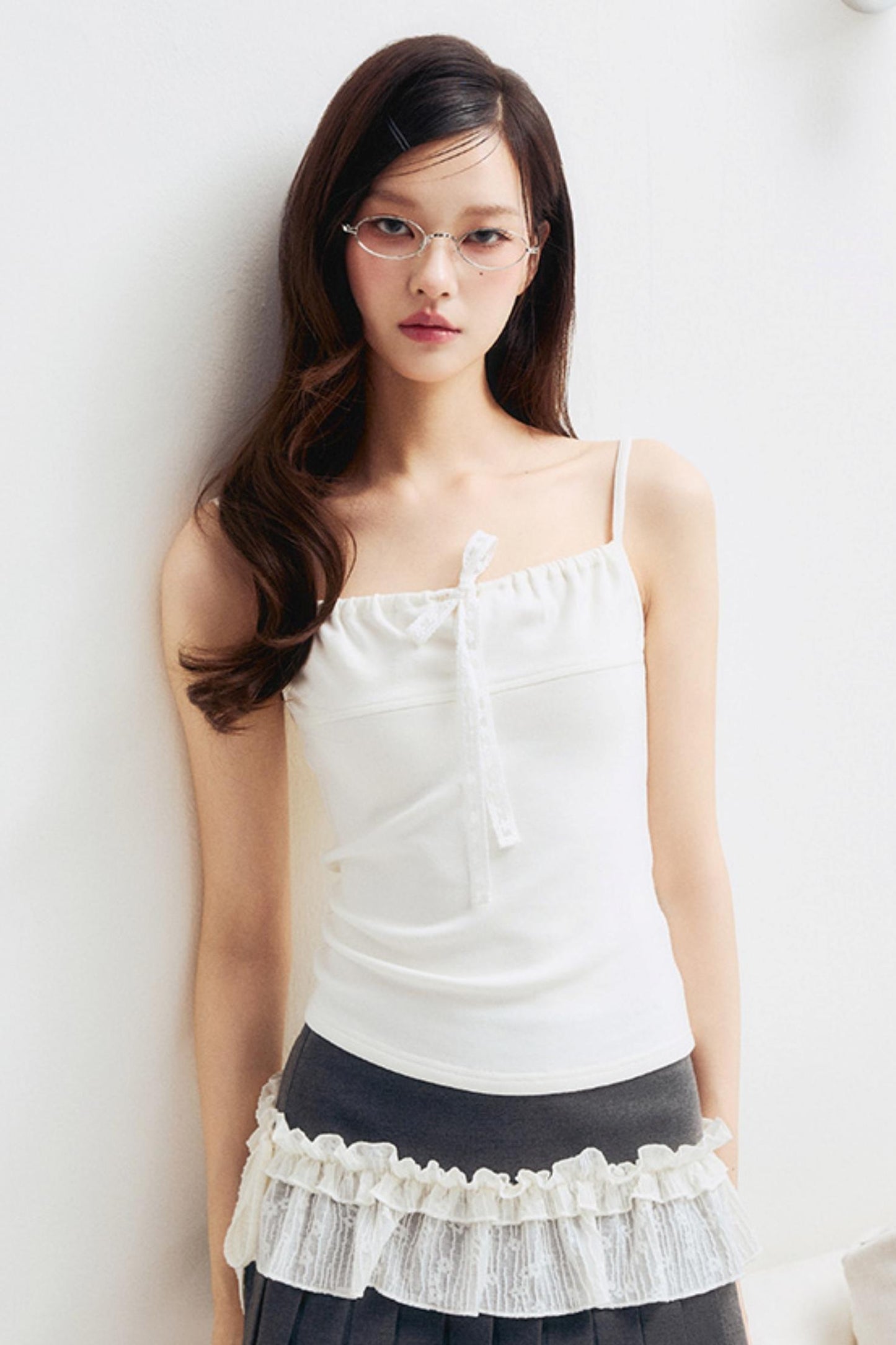 Luxury Lace Bow Cami Top