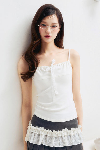 Luxury Lace Bow Cami Top