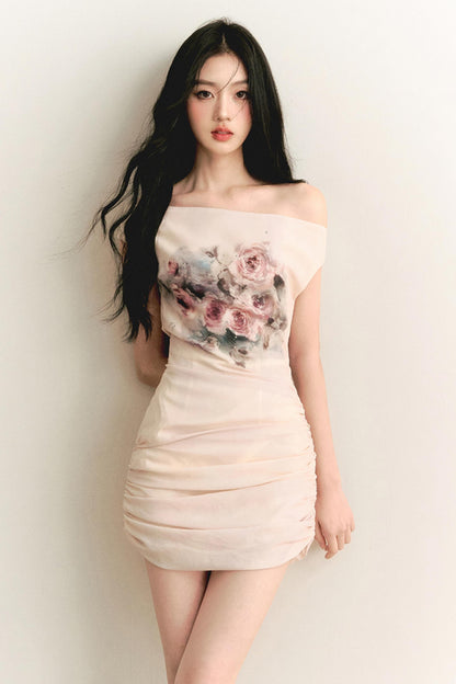 Rose One-Shoulder Dress