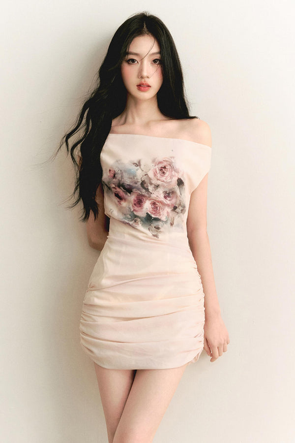 Rose One-Shoulder Dress