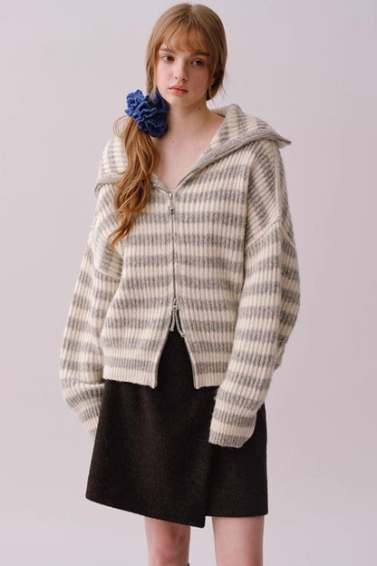 Heavy Wool Diagonal Skirt