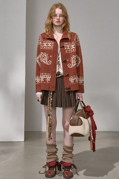 Cashew Island Floral Yarn Jacket