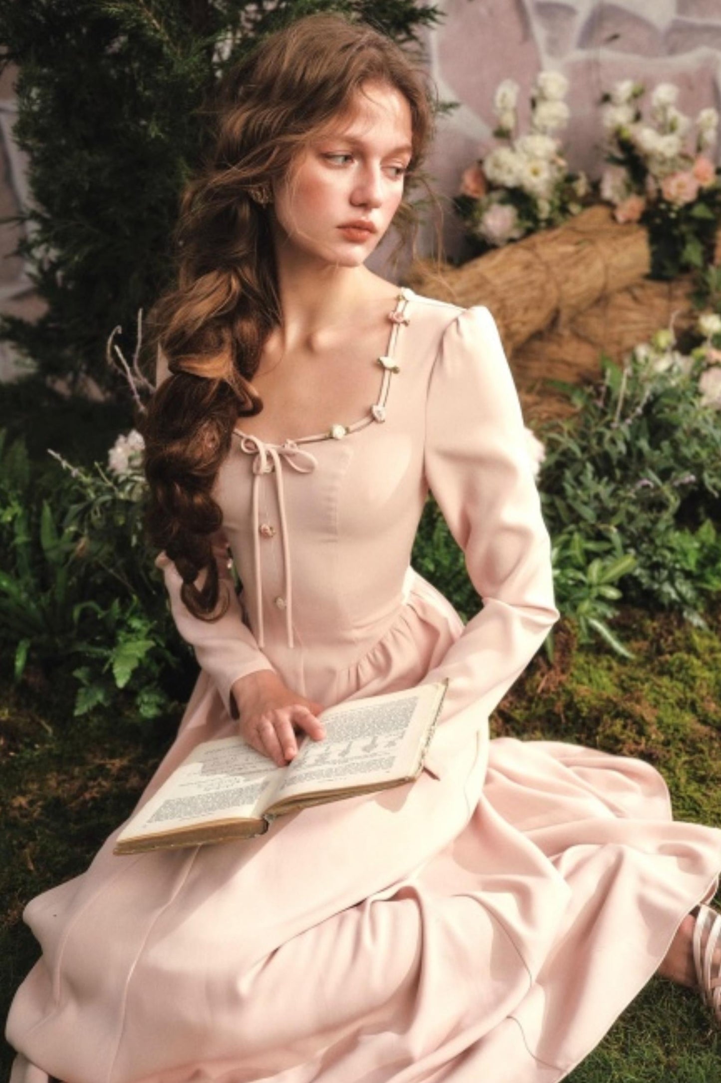 Vintage Lady Style Rose Retro Dress Set-Up