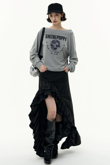 High-Waisted Slimming Long Skirt