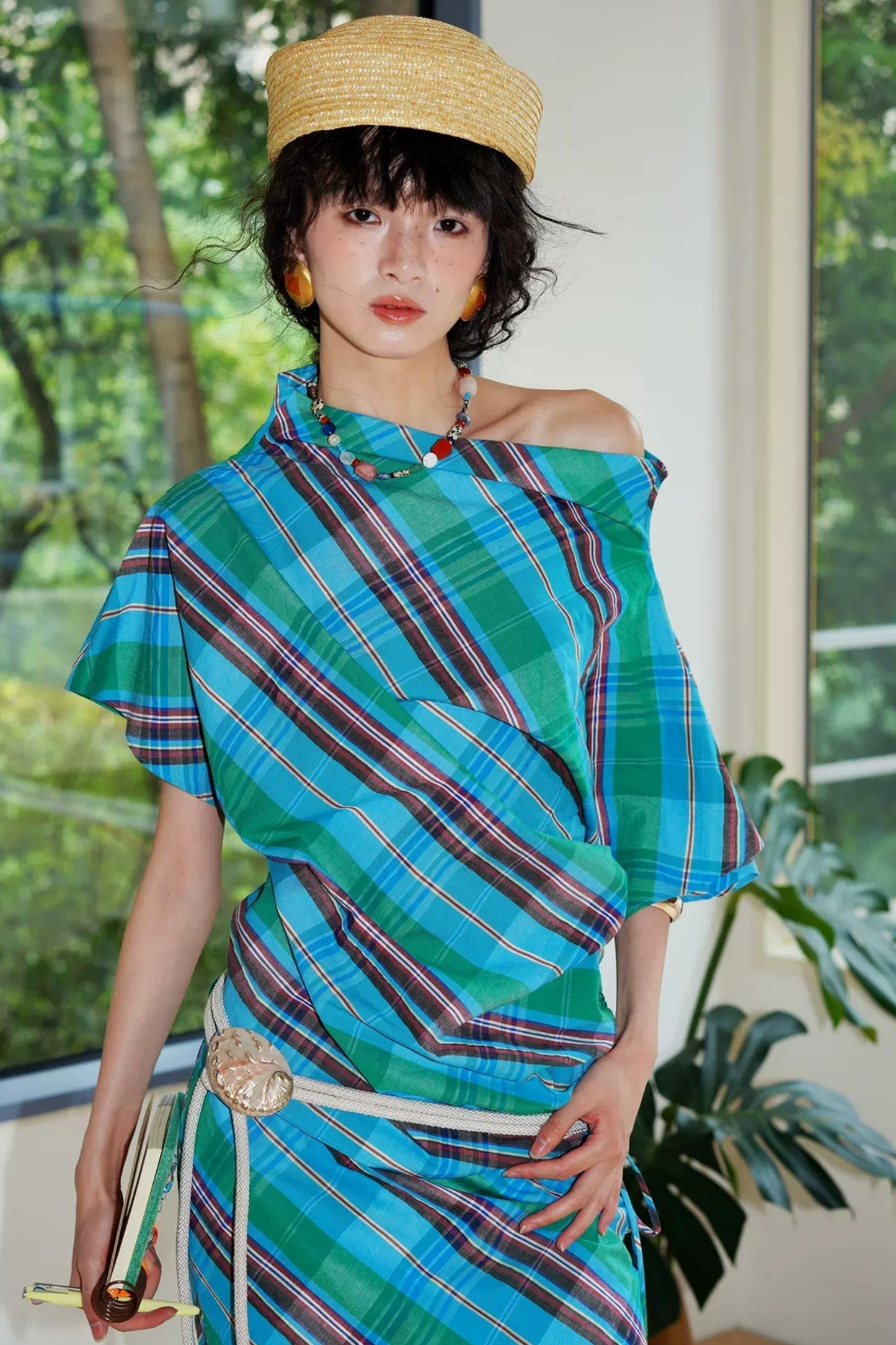 Asymmetrical Color-Blocked Top