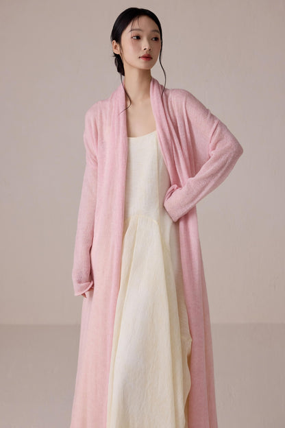 Pink Mohair Cardigan