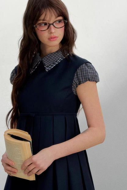 Woolen Short Sleeve Dress