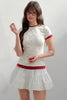 Vintage Rotes Blumenmuster