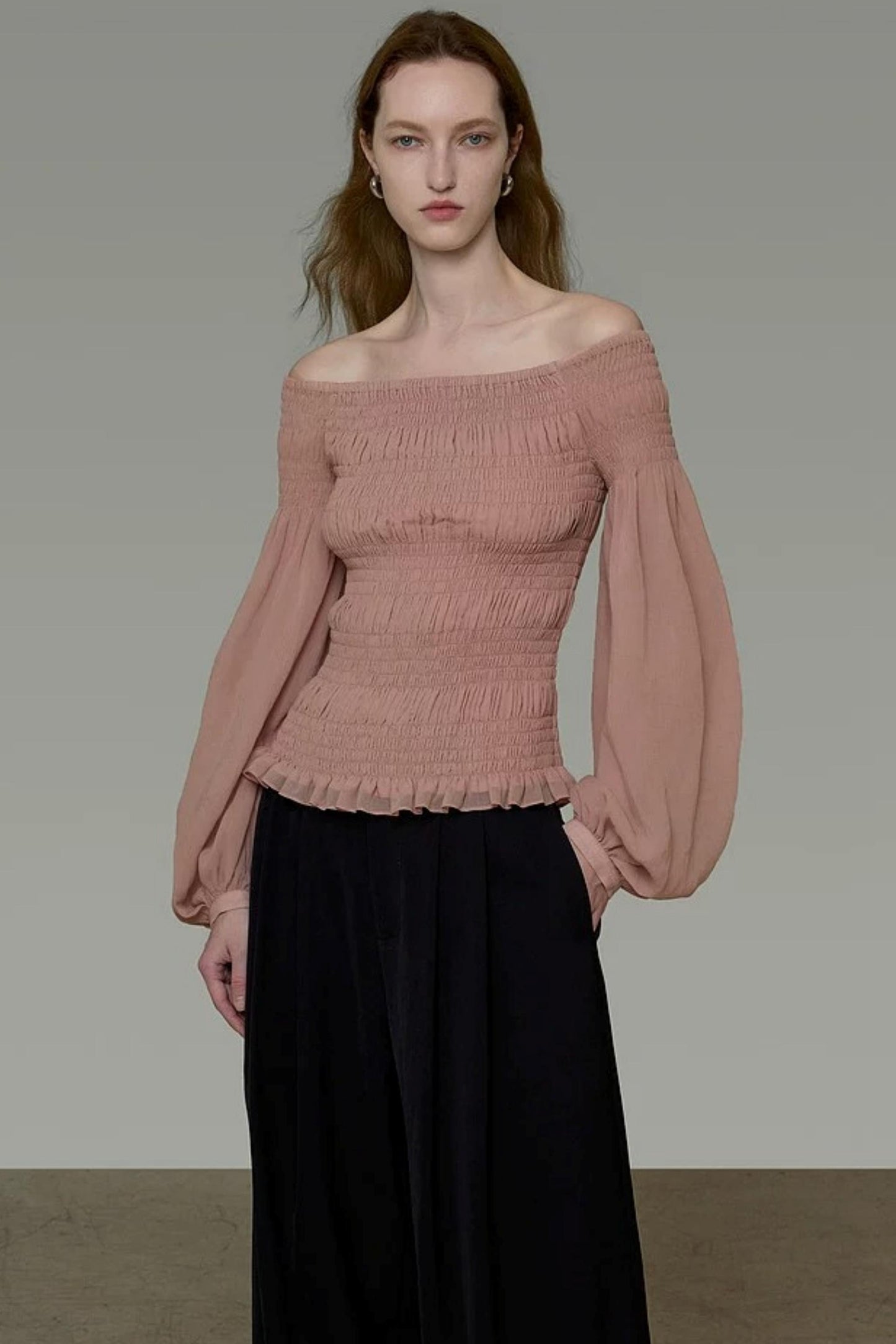 French Off-Shoulder Blouse