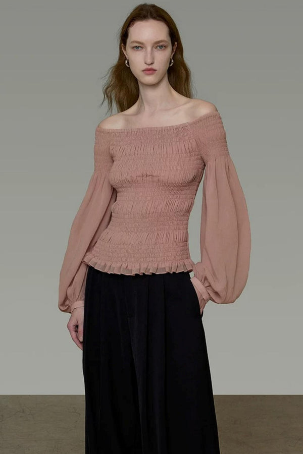 French Off-Shoulder Blouse