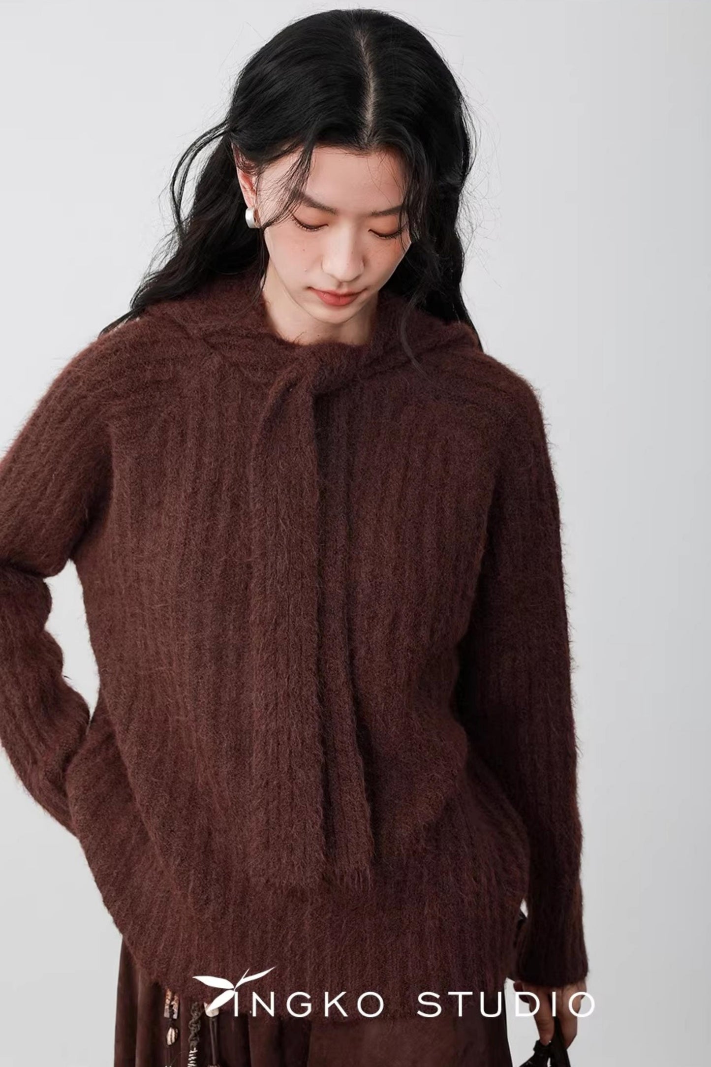 Hollow Cocoa Hood Sweater