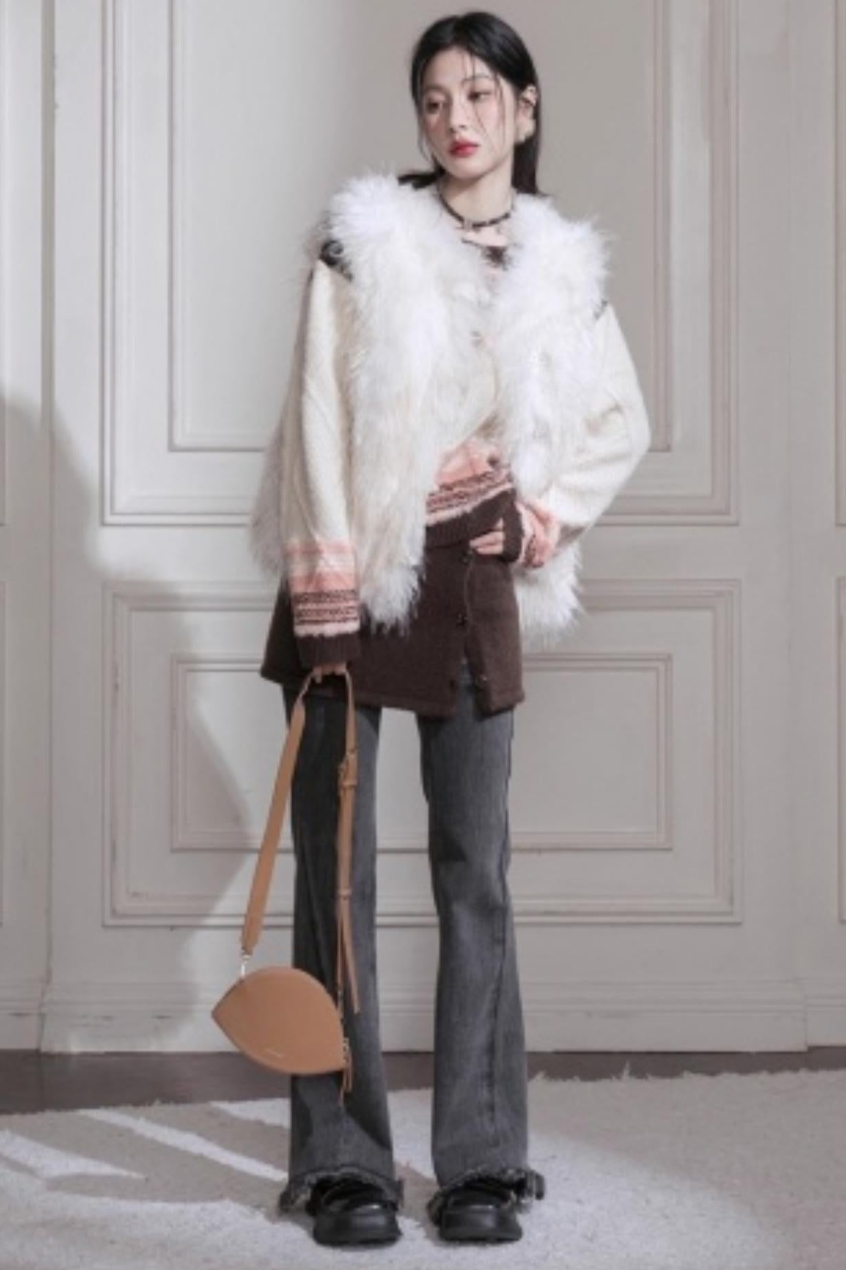 Sunset Gradient Knit Skirt Set