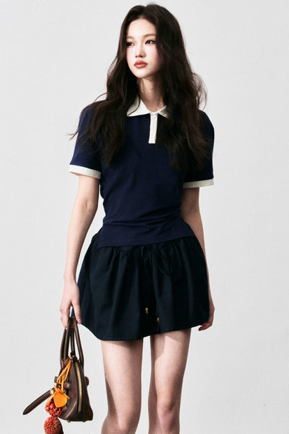 Fluffy Drawstring Skirt