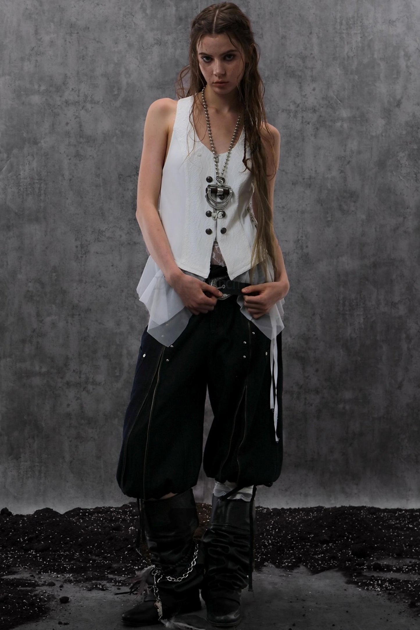 Distressed Harlem Equestrian Pants