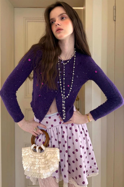 Vintage Lace Polka Dot Skirt