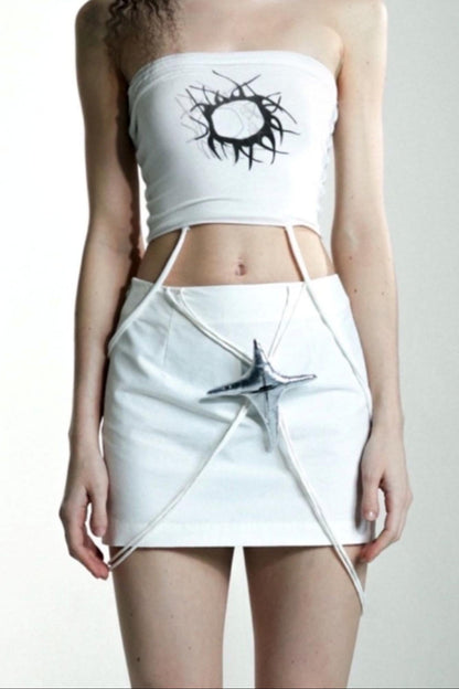 Star Halter Mini Skirt