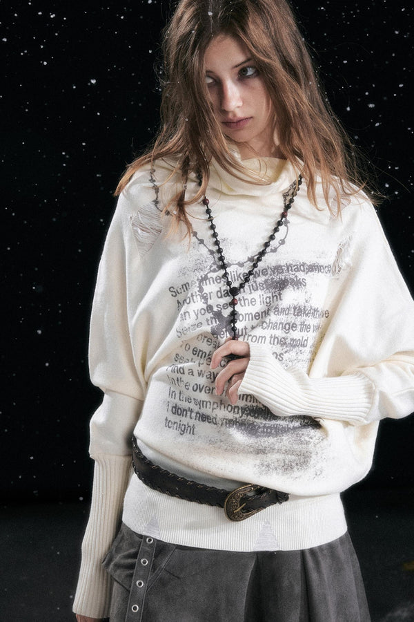 Asymmetrical Graffiti Top