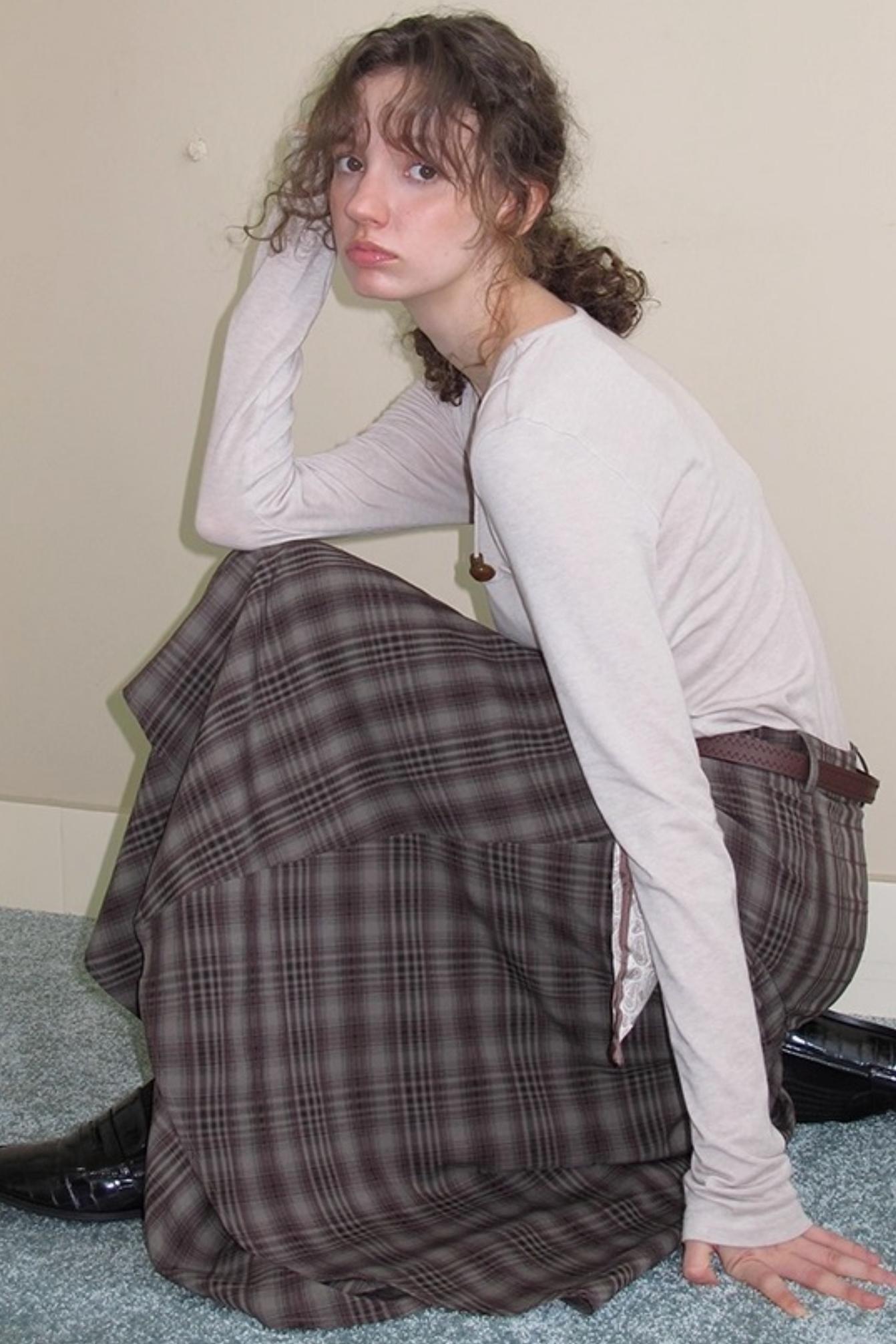 Irregular Cut Large Swing Skirt