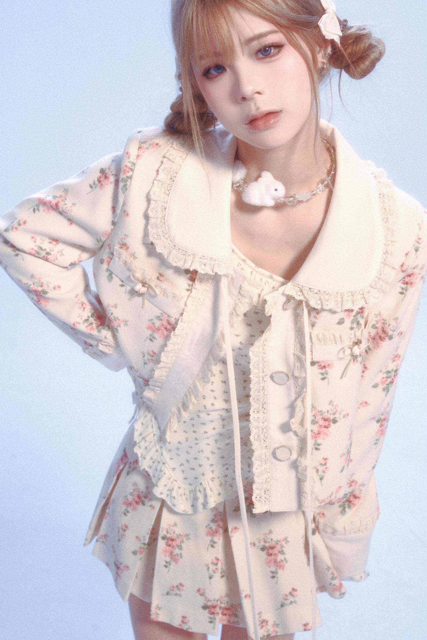 Floral Lace Doll Collar Jacket