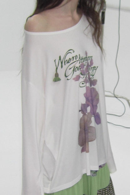 Tree of Life Tencel Slub Cotton Long Sleeve T-shirt