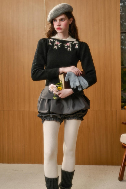 Handmade Wool Doll Collar Top