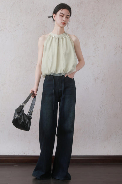 Summer Belted Denim Jeans