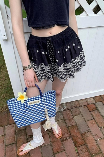 Embroidery Lace A-Line Skirt