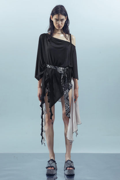 Ruffle Off-Shoulder Tee