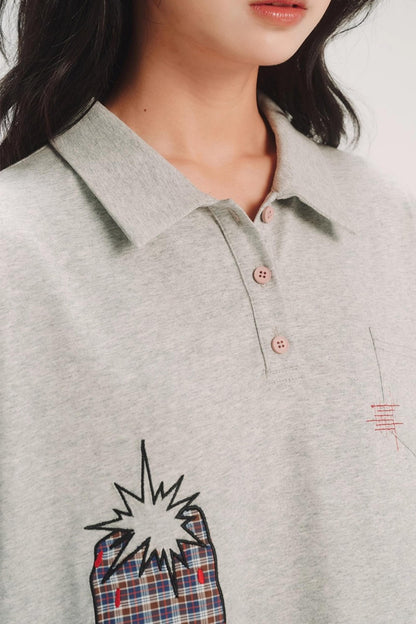 Check Fake Two-Piece Dress