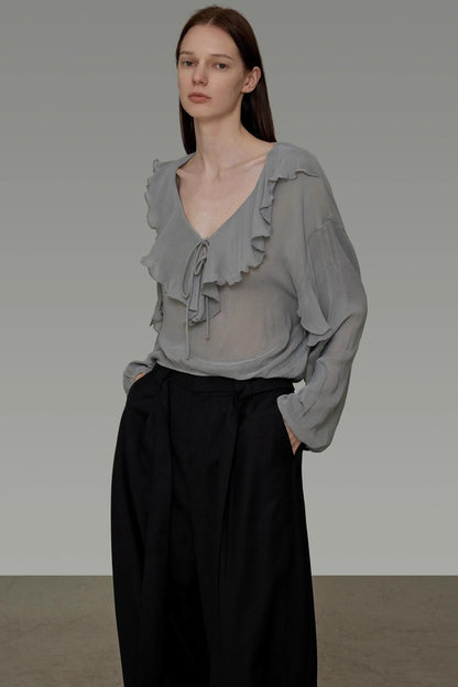 Autumn Ruffled Slimming Top