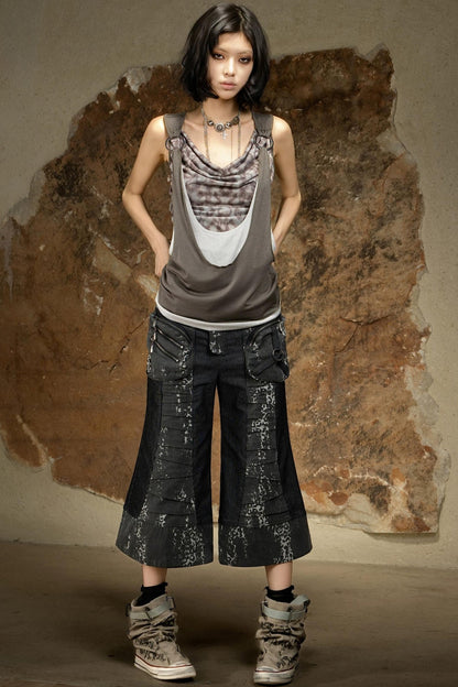 Punk Dark Flared Pants