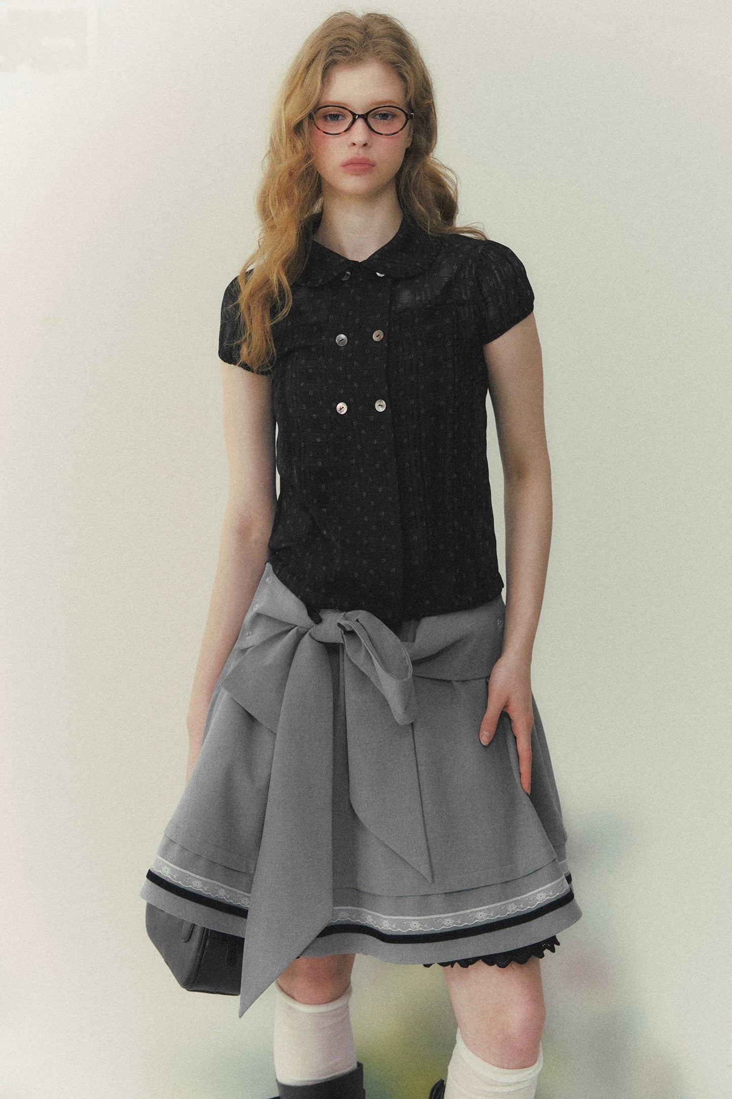 Bow Lace A-Line Skirt