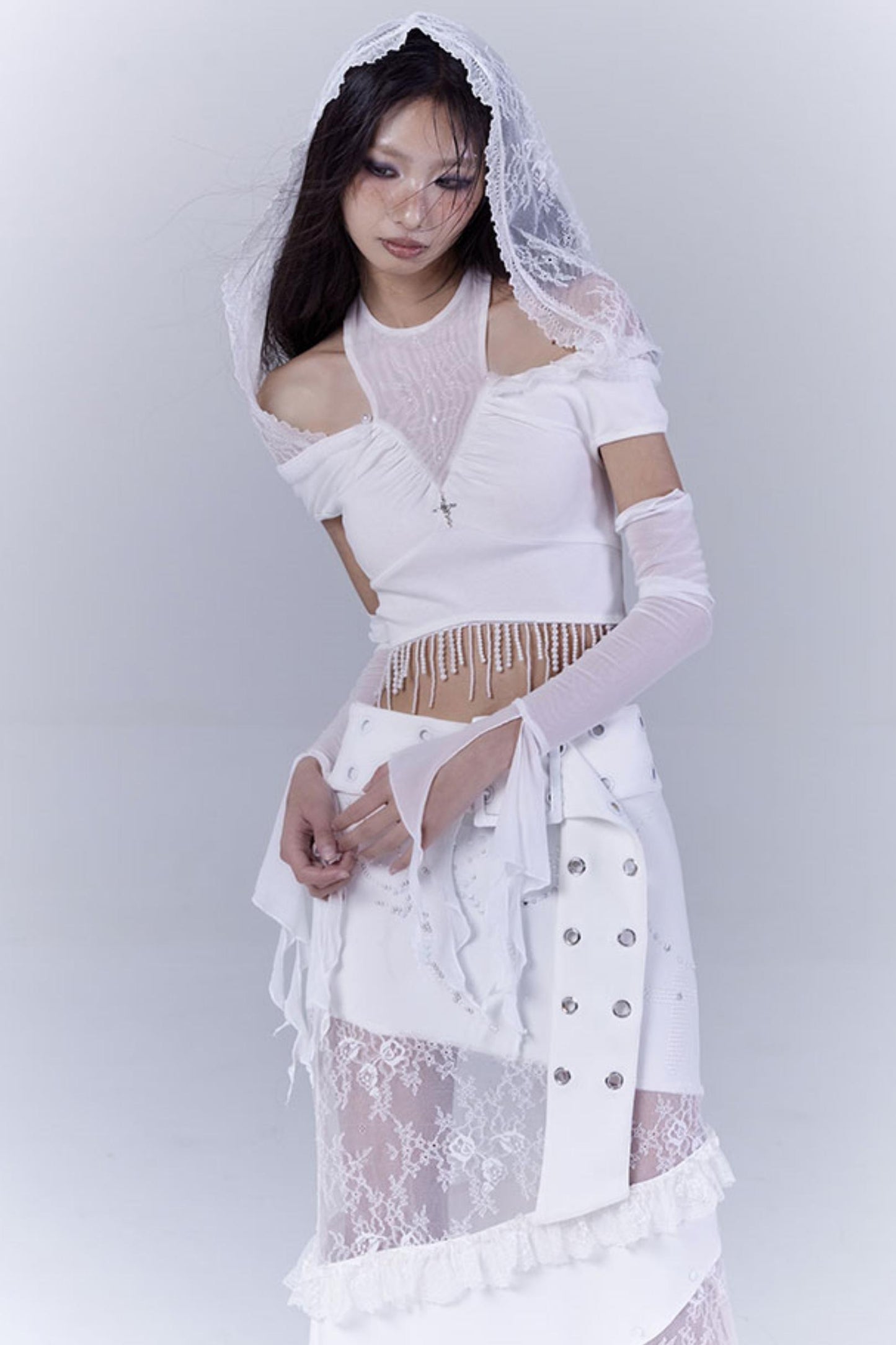 Ethereal White Lace Dream Hoodie